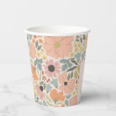 フローラブライダルシャワー パーソナライズされた 紙コップ (正面)