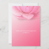 フローラブライダルシャワー、ピンク《植物》スイレン 招待状 (裏面)