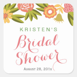 フローラブライダルシャワー | 書道モダン台本 スクエアシール