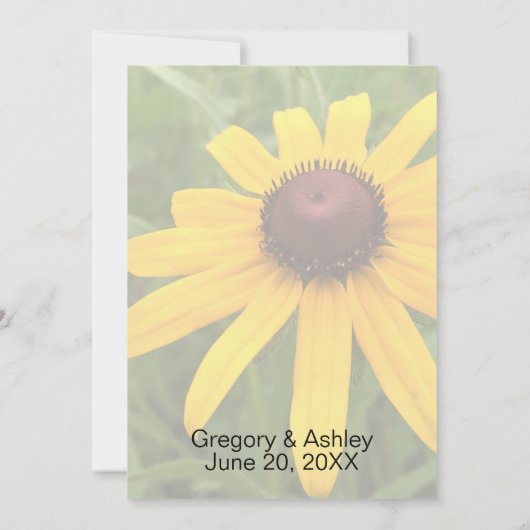 フローラブライダルシャワー | Rudbeckia独身の写真 招待状 (裏面)