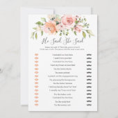 フローラブライダルビンゴ/彼は、彼女はゲームを言った 招待状 (裏面)
