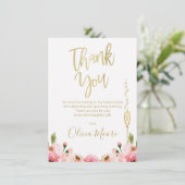 フローラブライダルブランチブライダルシャワーサンキューカード 招待状 (スタンド正面)