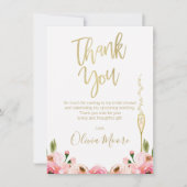 フローラブライダルブランチブライダルシャワーサンキューカード 招待状 (正面)