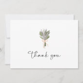 フローラブライダルブーケピンクボウサンキューカード サンキューカード (正面)