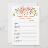 フローラブライダル財布ゲー結婚ム/スクランブル 招待状 (裏面)