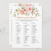 フローラブライダル財布ゲー結婚ム/スクランブル 招待状 (正面/裏面)