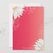 フローラブライトレッドモダンデイジーブライダルシャワー 招待状 (裏面)