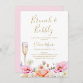 フローラブライト春ブライダルブランチブライダルシャワー 招待状 (正面/裏面)