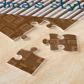 フローラブラウンストライプジグソーパズルデイジー ジグソーパズル (側面)