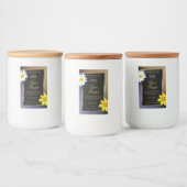 フローラブラウンブルーグリッターブラック製品ラベルロゴ フードラベル (ボトル)