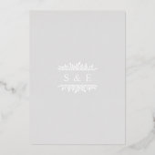 フローラブラケットシンプルフォイル結婚ズ写真 箔招待状 (裏面)