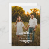 フローラブラケット平Thank You Note Card 招待状 (正面/裏面)