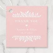 フローラブラケット編集可能カラー結婚式の引き出物ラベル フェイバータグ (正面)