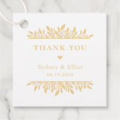 フローラブラケット編集可能カラー結婚式の引き出物ラベル フェイバータグ (正面)