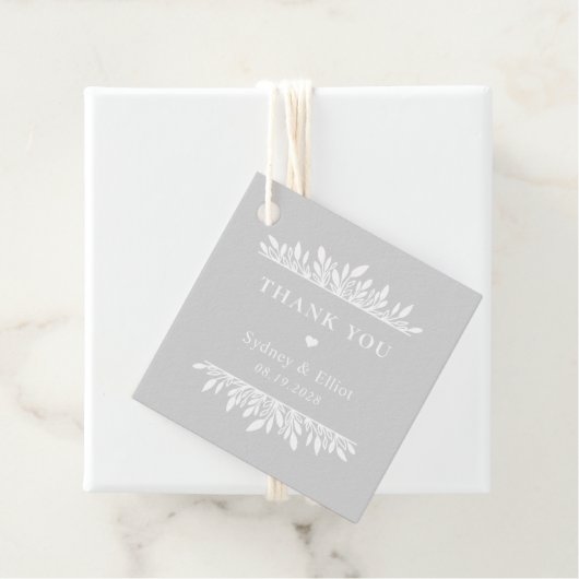 フローラブラケット編集可能カラー結婚式の引き出物ラベル フェイバータグ (インサイチュ)