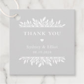 フローラブラケット編集可能カラー結婚式の引き出物ラベル フェイバータグ (正面)