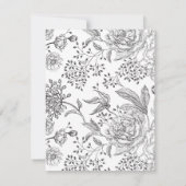 フローラブラックエレガントな結婚式 招待状 (裏面)