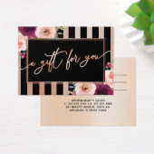 フローラブラックバラ金ゴールドグリッターギフトカード (デスク)