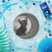 フローラブラックパンサー赤ちゃんシャワー ペーパープレート (パーティー)