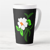 フローラブラックプレートラテマグカップ カフェラテマグ (右アングル)