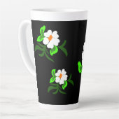 フローラブラックプレートラテマグカップ カフェラテマグ (左アングル)