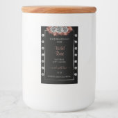 フローラブラックレッドおよびシルバー製品のラベルダイヤモンド フードラベル (正面)