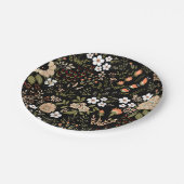 フローラブラックワイルドフラワーボタニカルフラワー結婚ズ ペーパープレート (アングル)
