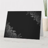 フローラブラック悔やみや弔慰弔意 カード (裏面)
