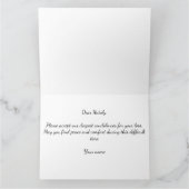 フローラブラック悔やみや弔慰弔意 カード (内部)