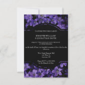 フローラブラック結婚式招待状 招待状 (正面)