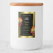 フローラブラック金ゴールドきらめく製品ラベルバラロゴ フードラベル (正面)