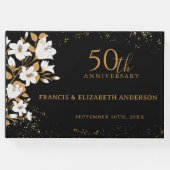 フローラブラック金ゴールド50結婚周年 ゲストブック (正面)