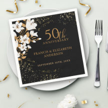 フローラブラック金ゴールド50結婚周年