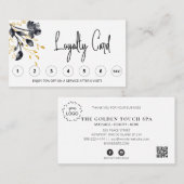 *~*フローラブラック金ゴールドQRロゴ特典 ロイヤリティカード (正面/裏面)