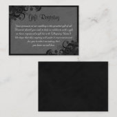 フローラブラック&グレ結婚イのギフト登録簿 エンクロージャーカード (正面/裏面)