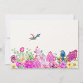 フローラブランチの写真誕生日 招待状 (裏面)