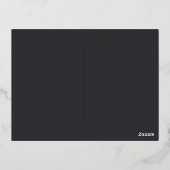 フローラブランチワイングラスブライダルシャワー 箔招待状ポストカード (裏面)