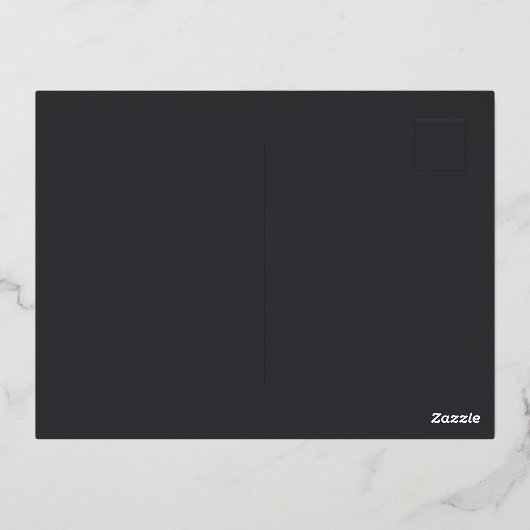 フローラブランチワイングラスブライダルシャワー 箔招待状ポストカード (裏面)