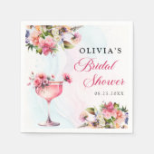 フローラブランチ&バブリーブライダルシャワー スタンダードカクテルナプキン (正面)