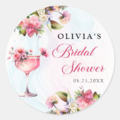 フローラブランチ&バブリーブライダルシャワー ラウンドシール (正面)