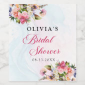 フローラブランチ&バブリーブライダルシャワー ワインラベル (シングルラベル)