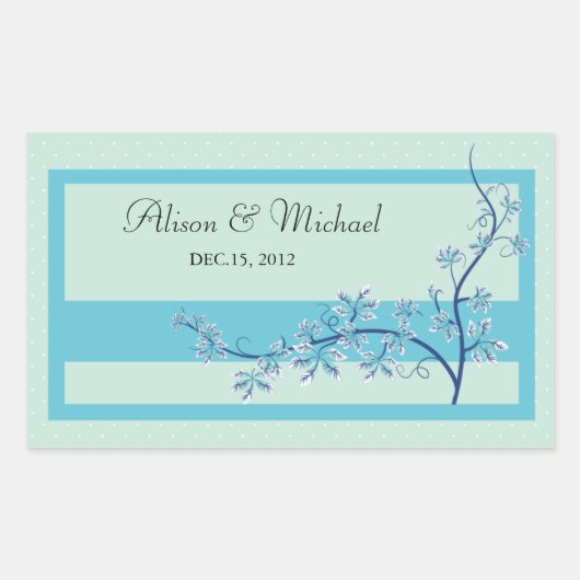 フローラブラーク結婚ズシール 長方形シール (正面)