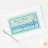 フローラブラーク結婚ズシール 長方形シール (封筒)