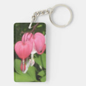 フローラブリードハートアクリル長方形キーリング キーホルダー (裏面)