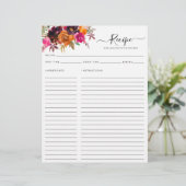 フローラブルガンディテラコッタパープルキッチンレシピ (スタンド正面)