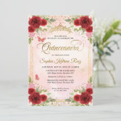 フローラブルガンディピンク金ゴールドクラウンキンセアニラ 招待状 (スタンド正面)