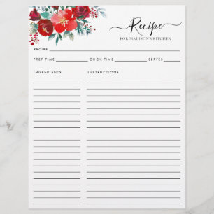 フローラブルガンディホリーリーフホリデーキッチンレシピ