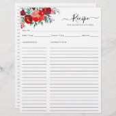 フローラブルガンディホリーリーフホリデーキッチンレシピ (正面/裏面)