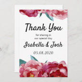 フローラブルガンディマルサラピーニーサンキューカード サンキューカード (正面/裏面)