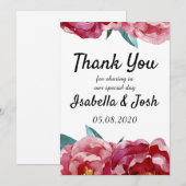 フローラブルガンディマルサラピーニーサンキューカード サンキューカード (正面/裏面)